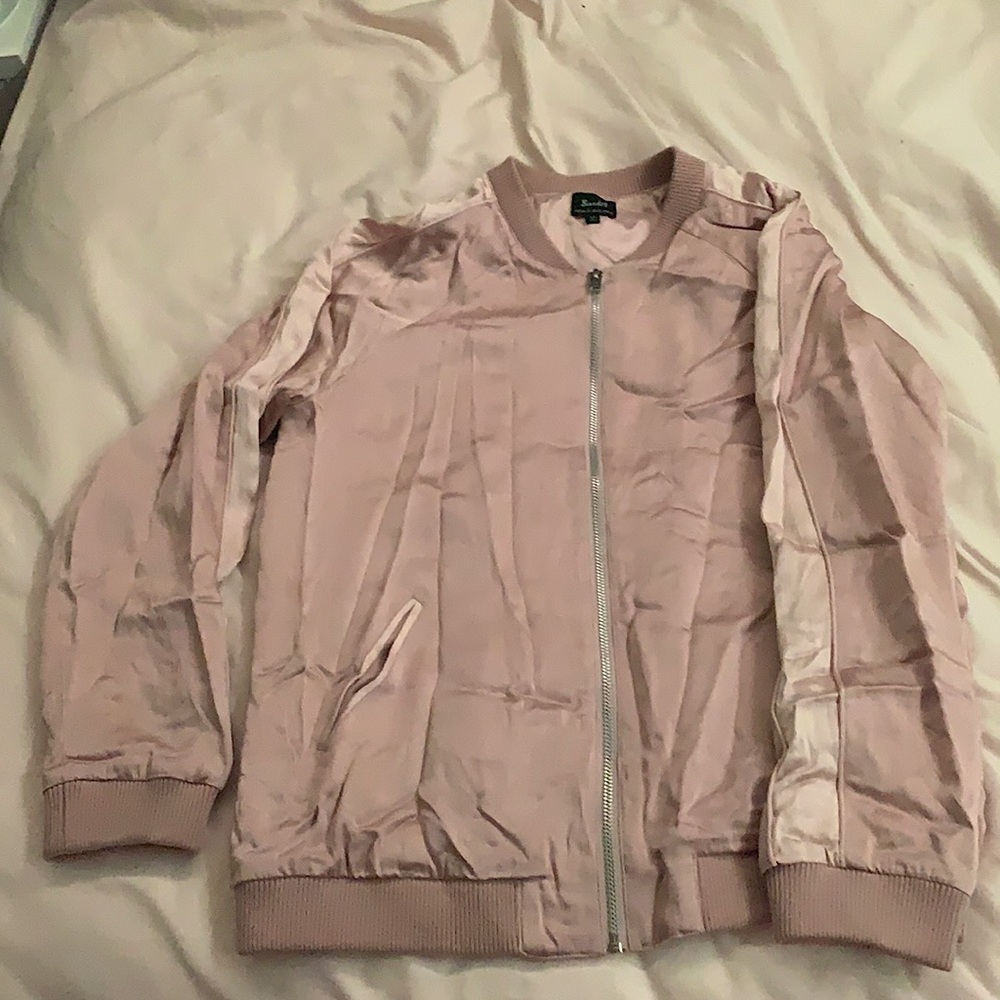 Blush Pink Bomber Jacket